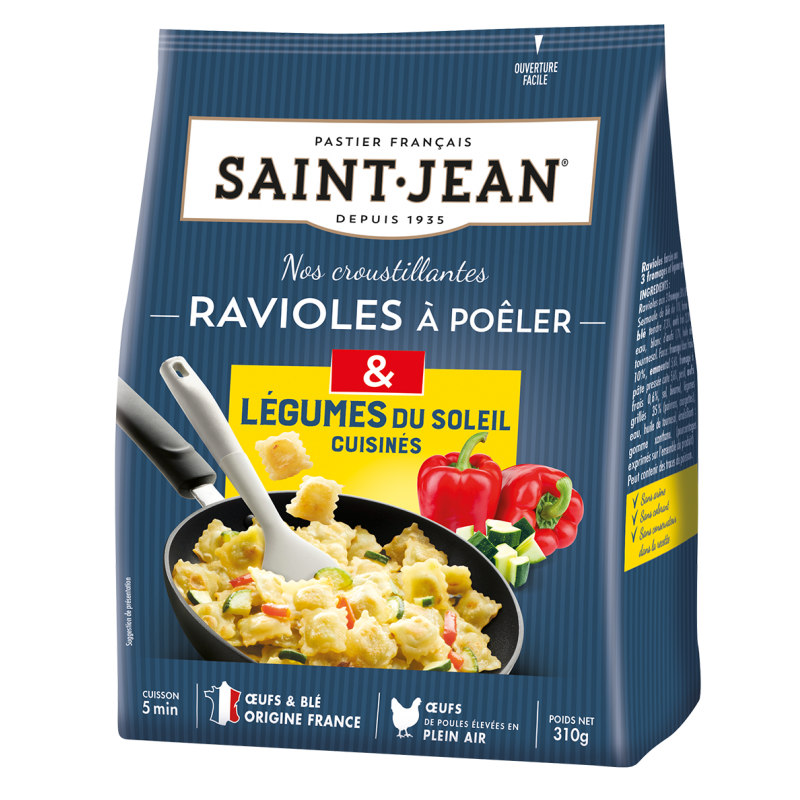 Ravioles à poêler & Légumes du soleil cuisinés - 310g - Boutique Saint Jean